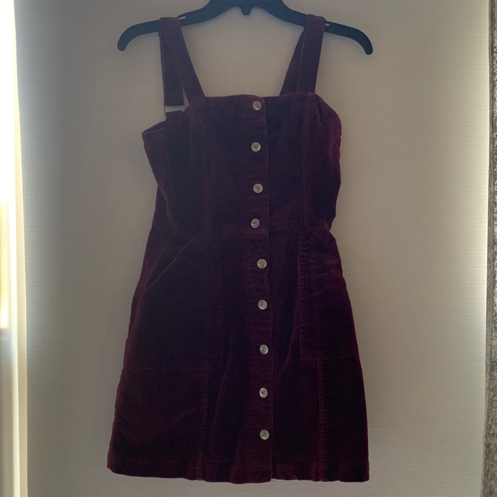 Burgundy Jean dress